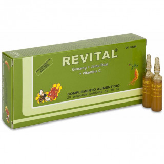 Revital Ginseng + Jalea Real + Vitaminac, 20 Uds