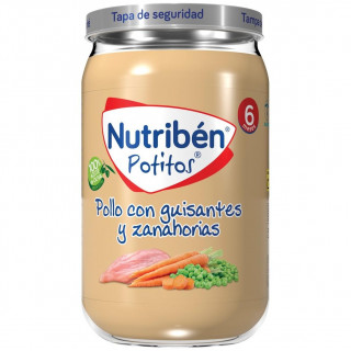 Nutribén Potitos Pollo Con Guisantes Y Zanahorias, 235 G