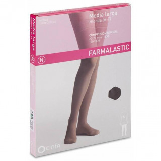 Farmalastic Media Larga Blonda (A-F) Compresión Normal  T-Mediana Capuchino 1Ud