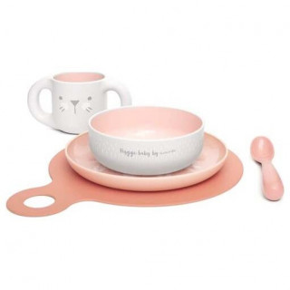 Suavinex Vajilla De Aprendizaje Rosa +6 Meses, 5 Uds