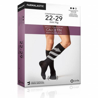 Farmalastic Calcetín Antibacteriano Negro Compresión Normal Talla Pequeña, 1 Par