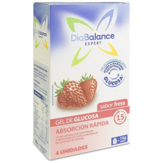 Diabalance Expert Gel Glucosa Absorción Rápida Fresa, 4 Sobres