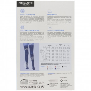 Farmalastic Novum Intelligent Plus Media Larga Compresión Normal Color Caviar T-2 1Ud