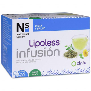Ns Lipoless Infusión Sabor Menta, 20 Sobres