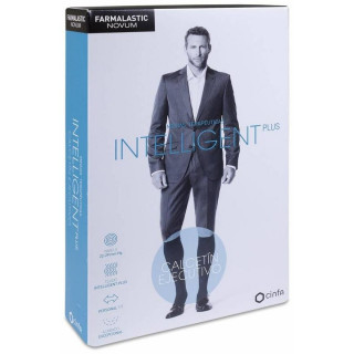 Farmalastic Novum Intelligent Plus Calcetín Ejecutivo Compresión Decreciente Nivel Ii Negro Talla 4, 1 Par