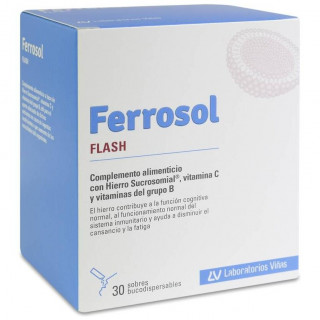 Laboratorios Viñas Ferrosol Flash, 30 Sobres