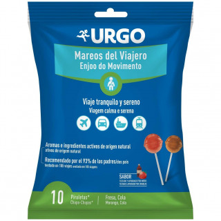 Urgo Mareos Del Viajero Piruletas, 10 Unidades
