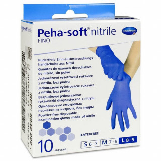 Peha-Soft Guantes Desechables De Nitrilo Talla L 10Uds