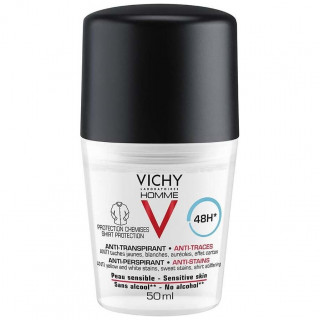 Vichy Homme Desodorante Antitranspirante Antimanchas 48H Roll-On 50Ml