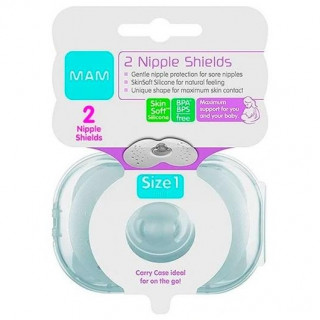 Mam Nipple Shields Pezonera Silicona  2 U T- Peq