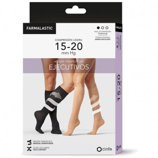 Farmalastic Calcetín Ejecutivo Compresión Ligera Ts Mujer Color Camel 1 Par