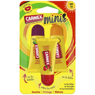 Carmex Pack Minis Cereza + Fresa + Piña Spf15 3X5G