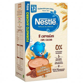 Nestlé Papilla 8 Cereales Con Cacao +12M 725G