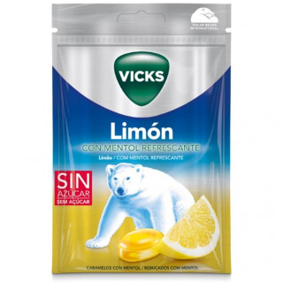 Vicks Caramelos Duros De Limón Con Mentol Praims 72G