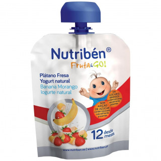 Nutribén Fruta %26 Go! Plátano, Fresa Y Yogurt Natural, 90 G