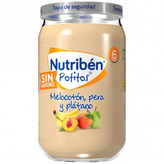 Nutribén Potitos Melocotón, Pera Y Plátano, 235 G