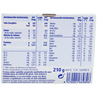 Bimanán® Copa De Vainilla Y Caramelo 210G