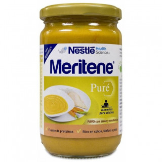 Meritene Puré Tarro Pavo Con Arroz Y Zanahorias, 300 G