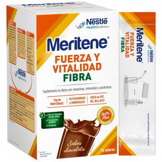 Meritene Fuerza Y Vitalidad Fibra Sabor Chocolate Batidos 14Uds