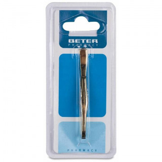 Beter Pinzas De Depilar Con Punta Recta Dorada 7_5Cm