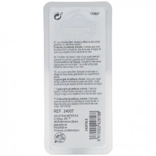 Beter Cortaúñas Pedicura Ref 24006, 1 Ud