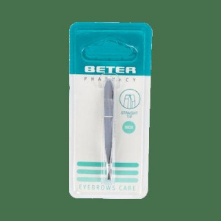 Beter Pinza De Depilar Punta Recta Cromada, 1 Ud