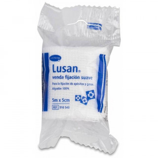 Lusan Venda De Gasa Hidrofila Cambric Fijación Suave 5 Cm X 5 M, 1 Ud