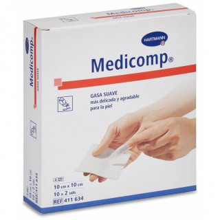 Medicomp Compresas Apósito Estéril 10X10Cm 10 Sobres 2Uds