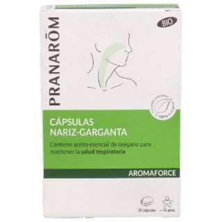 Pranarôm Aromaforce Cápsulas Nariz-Garganta Bio 30Caps