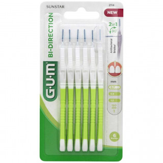 Gum Cepillos Interdentales Bi-Direction 0,9Mm, 6 Uds Verdes