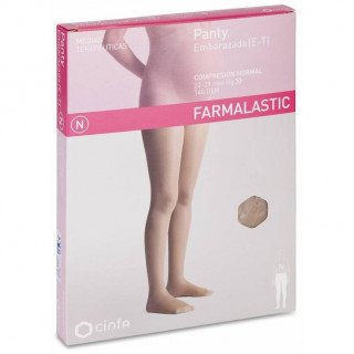 Farmalastic Panty Embarazada De Compresión Normal Beige Talla Grande, 1 Ud