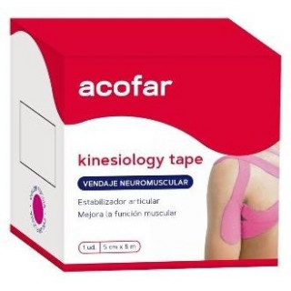 Acofarsport Kinesiology Tape Fucsia 5Cmx5M