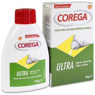 Corega Ultra Adhesivo Prótesis Dental Polvo, 50 G