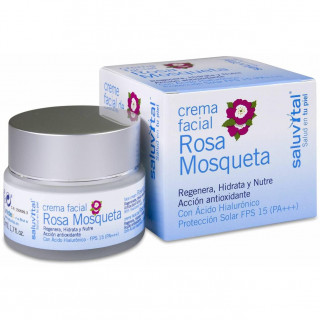 Saluvital Crema Facial 50Ml Fps15 Rosa Mosqueta + Ac Hialurónico