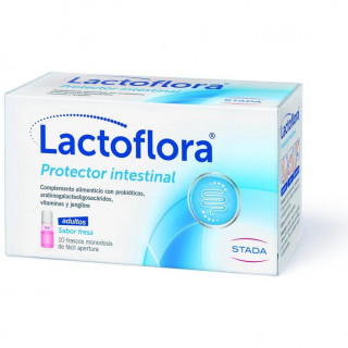 Lactoflora Protector Intestinal Adultos Sabor Fresa 10 Frascos