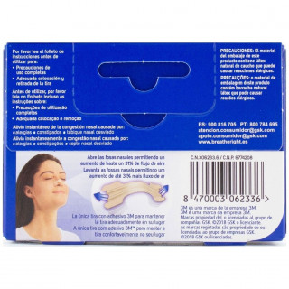 Breathe Right Tira Adhesiva Nasal Talla Pequeña-Mediana, 10 Uds